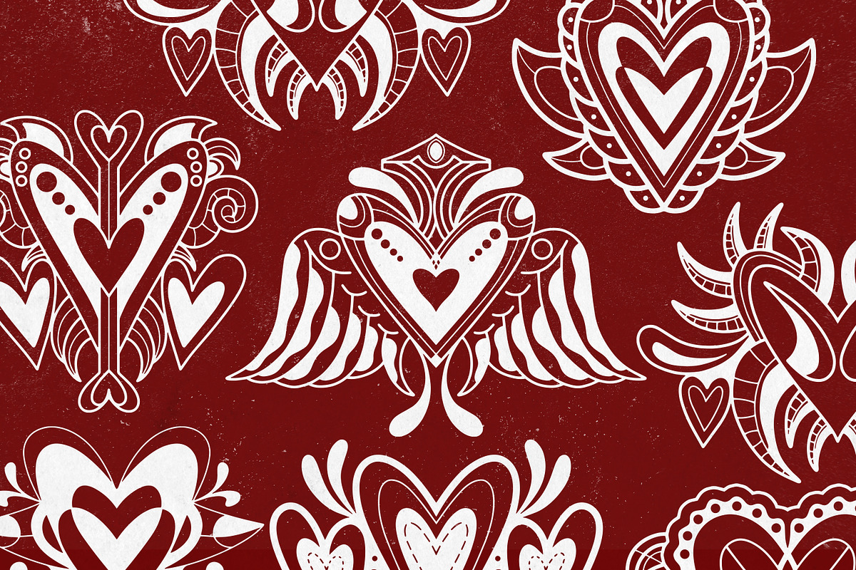 Ornamental Heart Hand Drawn, a Decorative Illustration by Tekuni (Photo 2 of 13)