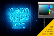 Realistic neon 3D text creator, a Font by yegor.kumachov (Thumbnail 1 of 13)
