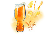 Beer & snacks watercolor collection, a Graphic by Natasha Koltsova (Thumbnail 9 of 9)