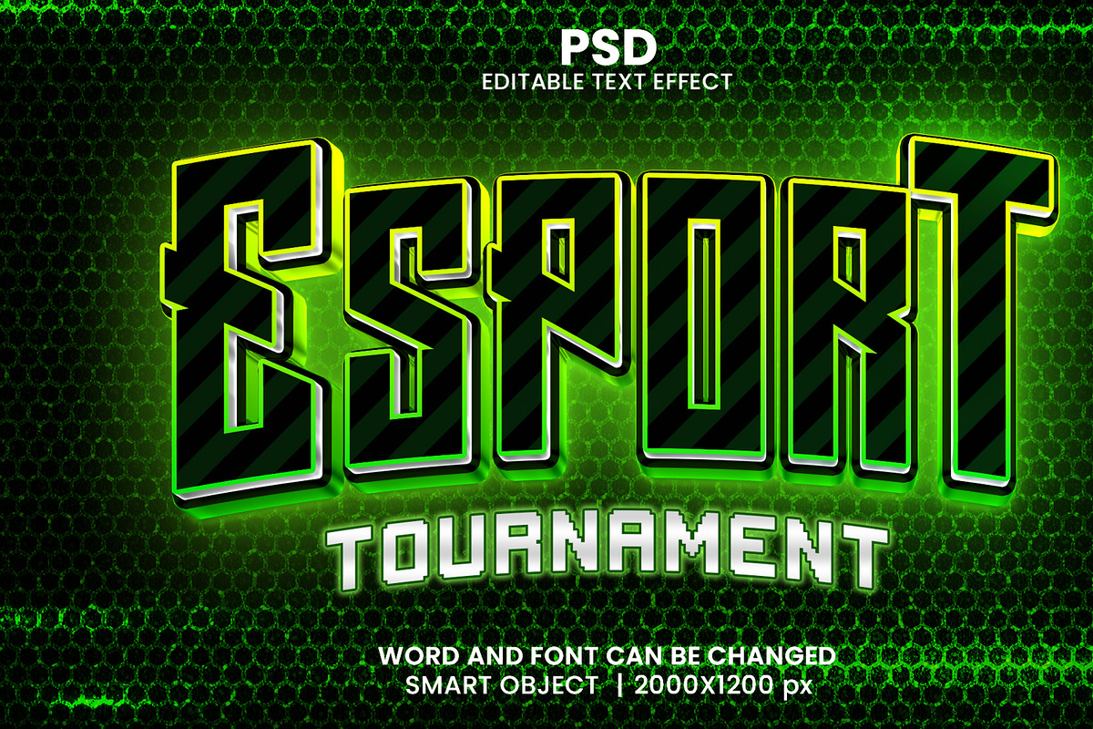 Esports Gaming 3d Text Effect Style, an Action Add-On by bdrobin (Photo 2 of 2)