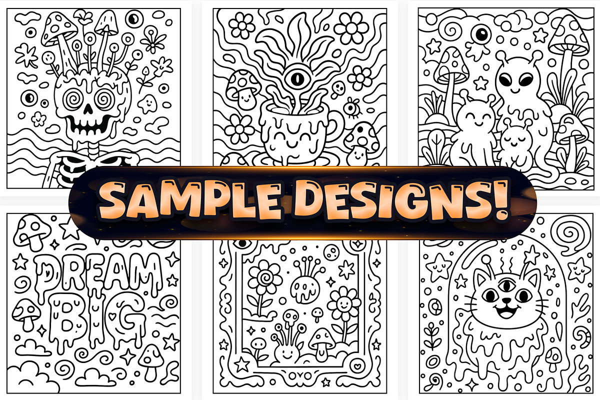 Bold Easy Trippy Art Coloring Pages, an Animal Illustration by Craftsbeefy (Photo 2 of 4)