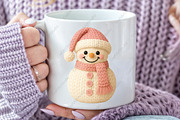 Pink Crochet Christmas PNG Bundle, an Illustration by CraftArtStudio (Thumbnail 3 of 4)
