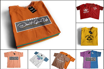 T-Shirt Mockup Set, a Shirt Mockup by GraphicsPixel
