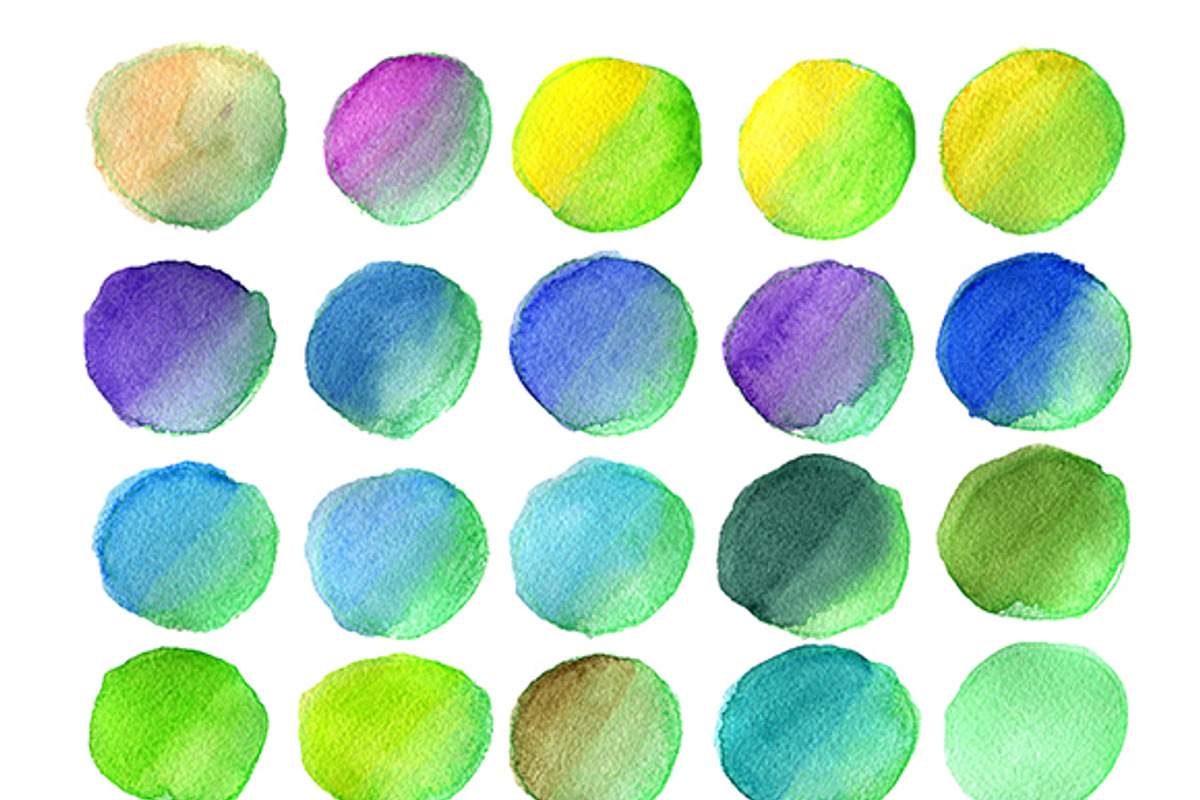 420 hand drawn watercolor spots, a Texture Graphic by Art Loft (Photo 14 of 14)