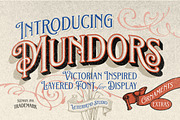 Mundors Layered Font, a Serif Font by Letterhend Studio (Thumbnail 1 of 9)