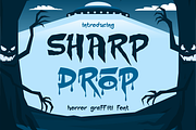 Sharp Drop Horror Graffiti Font, a Font by PutraCetol Studio (Thumbnail 1 of 5)
