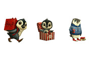 Christmas Penguin Clipart, an Illustration by CreationArt (Thumbnail 4 of 5)
