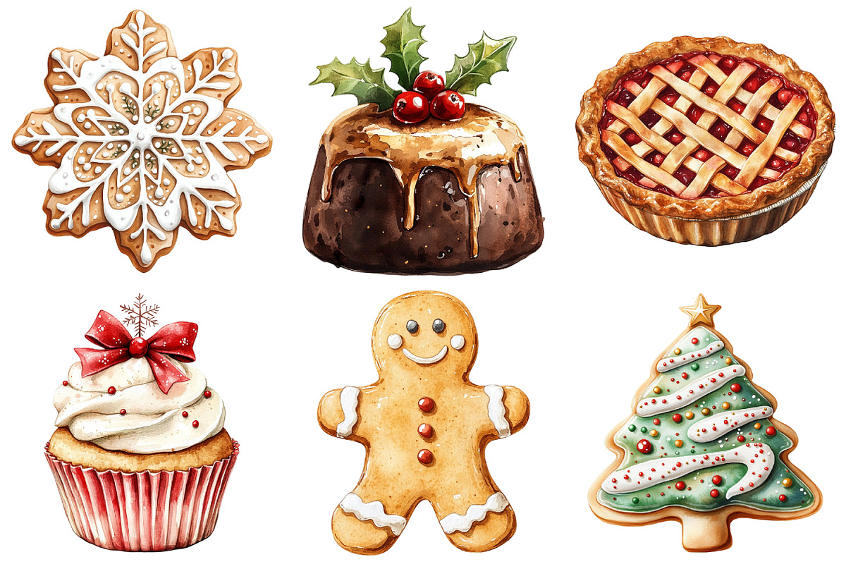 Christmas Holiday Baking Clipart Bun, an Illustration by Daily.Designs (Photo 2 of 5)