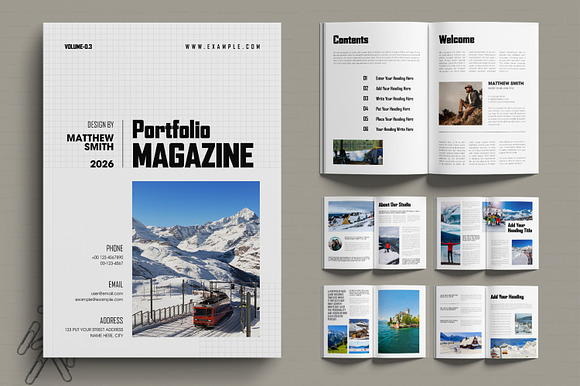 Modern Portfolio Magazine Layout preview 7