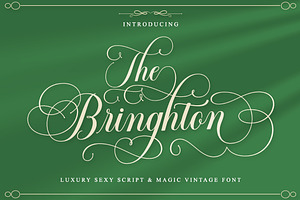 The Bringhton, a Script Font by Straight.co
