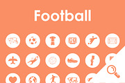 36 FOOTBALL simple icons, an Outline Icon by Palau (Thumbnail 1 of 4)