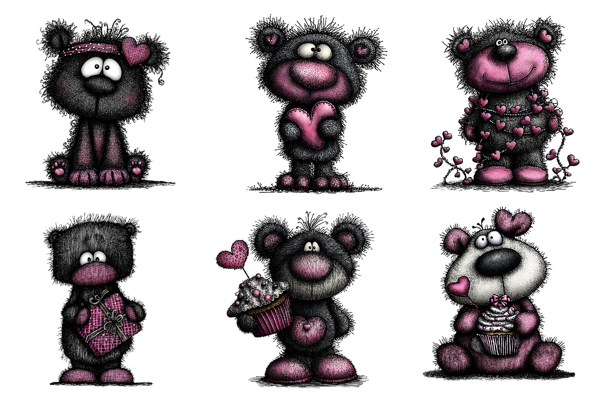 Valentine Whimsical Teddy Bear PNG, an Illustration by Dream Creation (Photo 4 of 8)