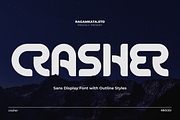 Crasher - Sans Display Font, a Sans Serif Font by RagamKata (Thumbnail 1 of 9)