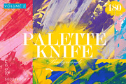 Palette Knife Acrylic Textures 2, a Texture Graphic by ArtistMef (Thumbnail 1 of 12)