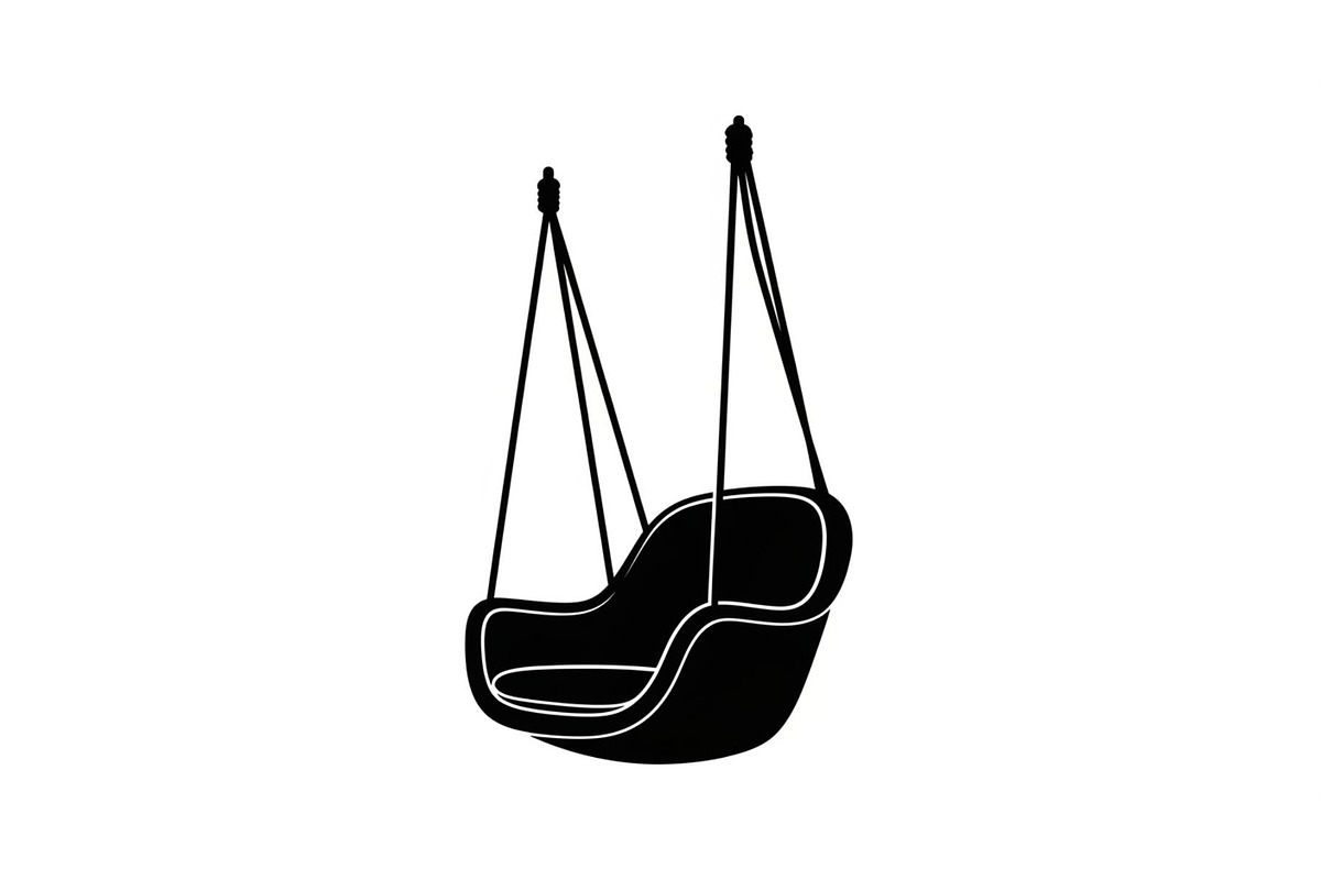 Hanging Egg Chair Silhouette Bundle, an Illustration by Designer_Momina (Photo 16 of 51)