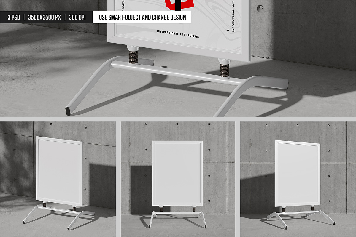 Advertising Sidewalk Sign Mockup, an Advertising Mockup by SD Mockup (Photo 5 of 5)
