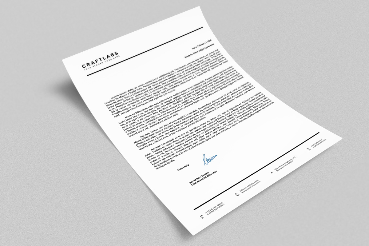 Corporate Letterhead 8 with MS Word, a Stationery Template by ND Design (Photo 2 of 5)