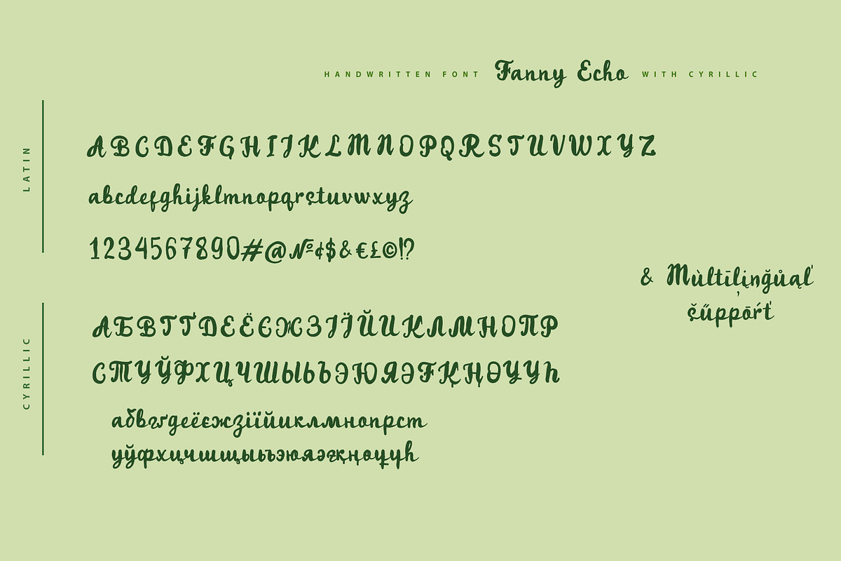 Fanny Echo Cyrillic Script font, a Script Font by IraDvilyuk (Photo 10 of 10)