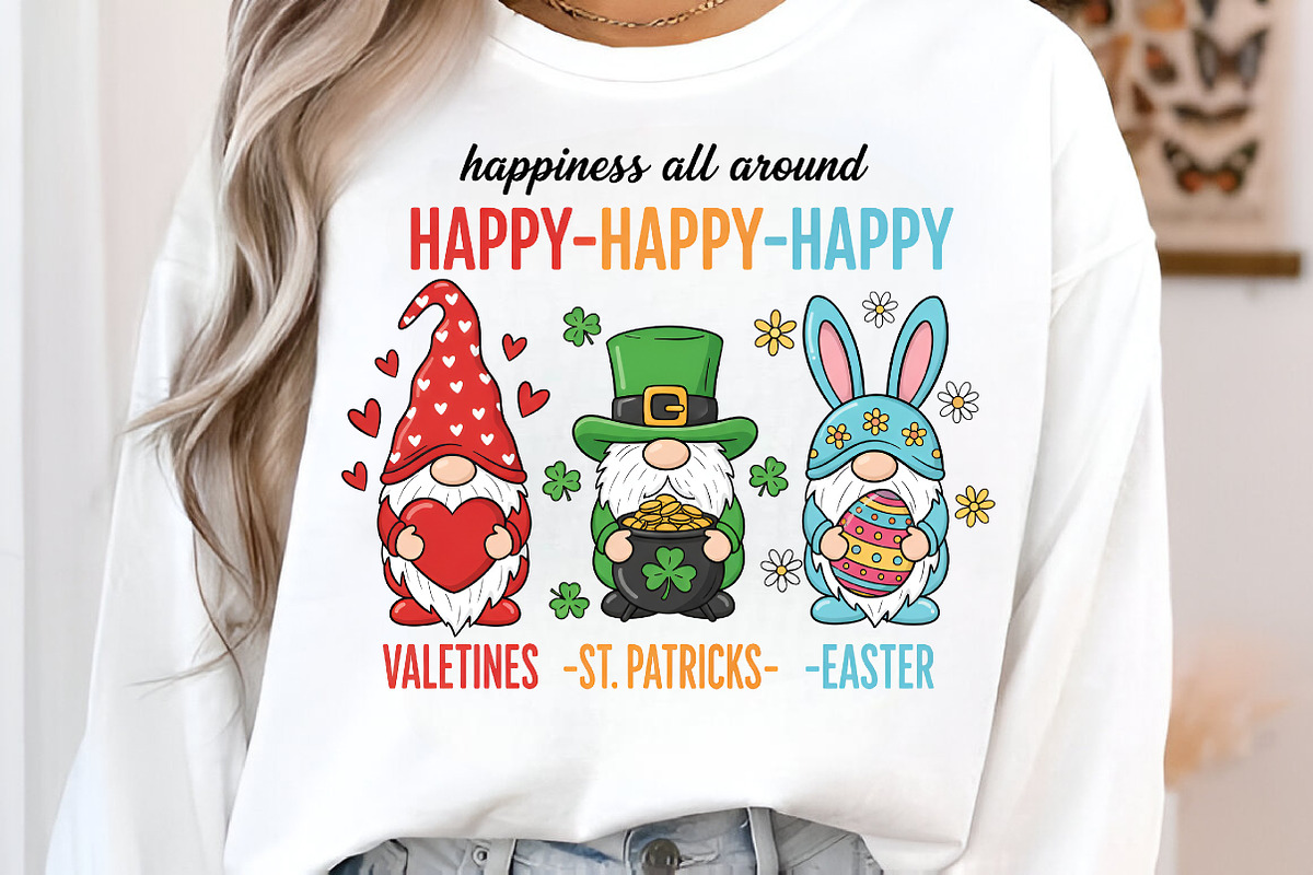 Happiness All Around Gnomes PNG, an Illustration by Libby Wishes (Photo 2 of 6)