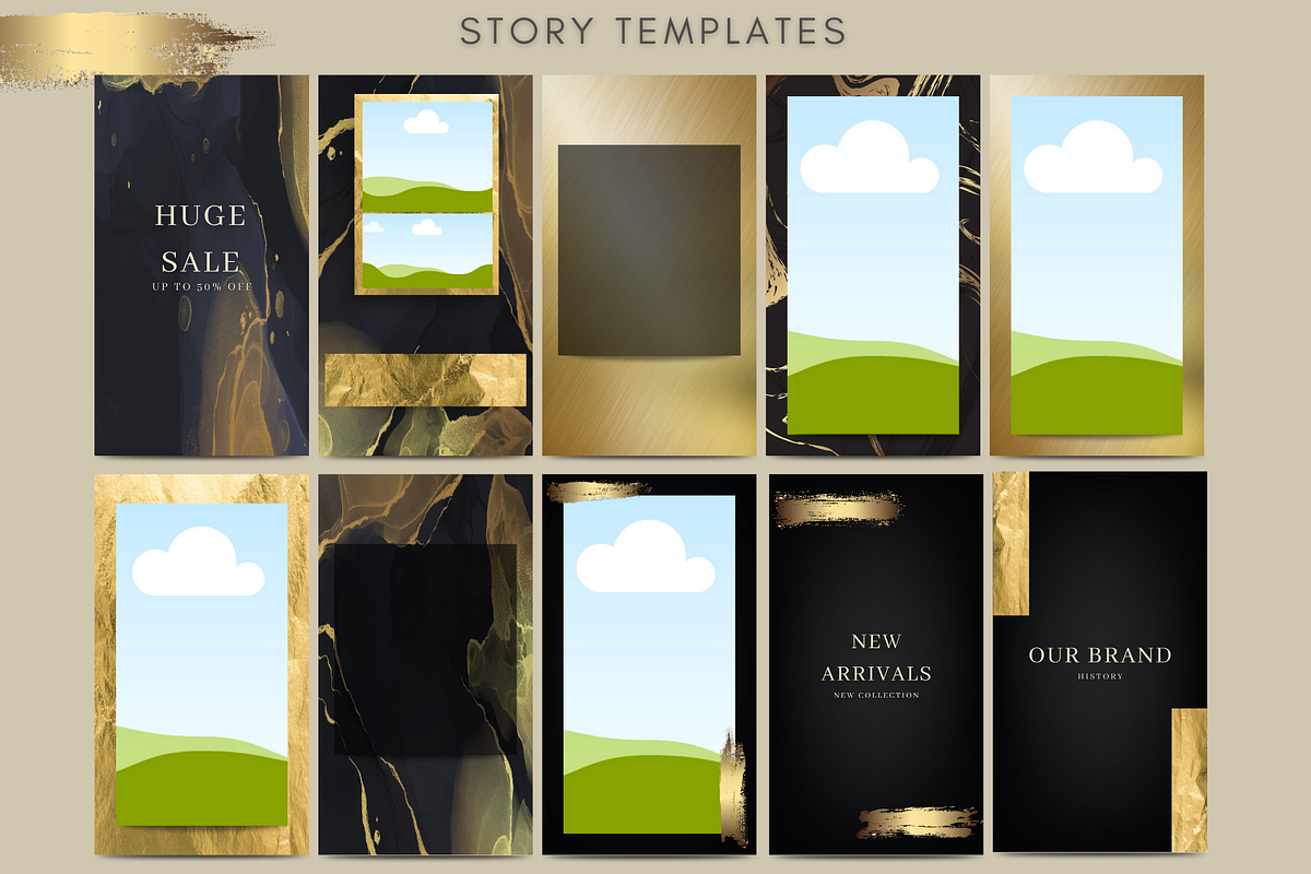 Black and Gold Instagram Template, a Social Media Template by Innova Studio