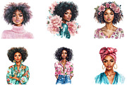 Black Girl Watercolor Sublimation, a Seasonal Illustration by Designking (Thumbnail 4 of 5)
