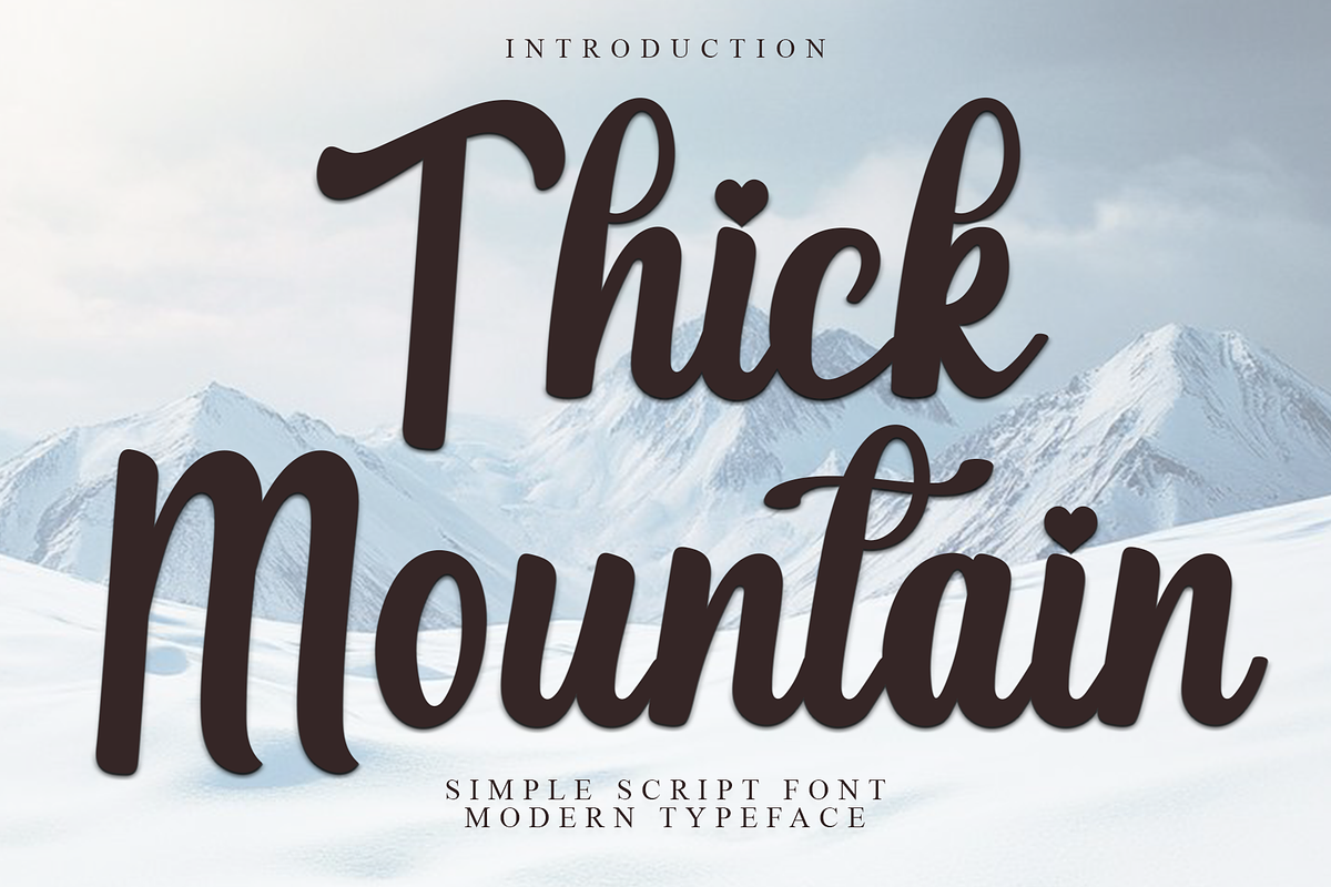 Thick Mountain, a Handwritten Font by InermediaSTUDIO (Photo 1 of 8)