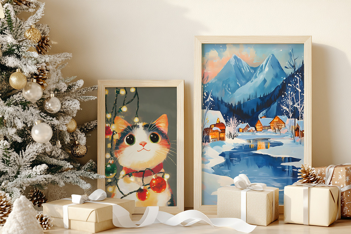 Christmas Wall Gallery Prints, a Graphic by SunnyAfternoons (Photo 4 of 9)