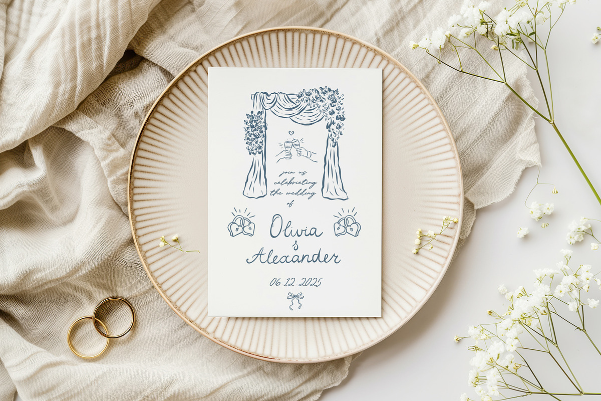 Wedding, Beach, Sea Life Food Doodle, an Object Illustration by Designwork (Photo 12 of 13)