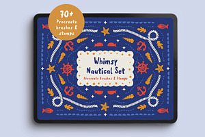 Whimsy Nautical 77 Procreate Brushes