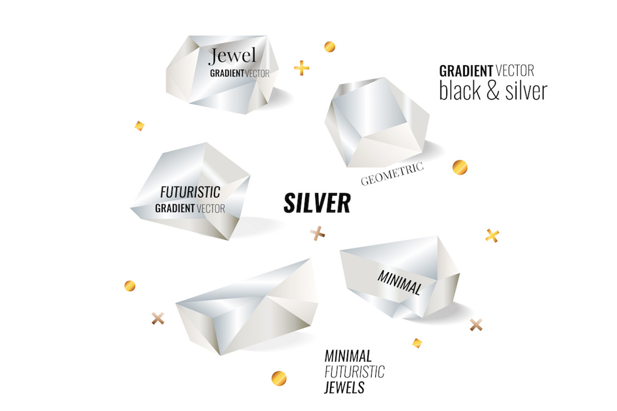 Minimal & Futuristic Jewels Vector, an Object Graphic by Paperly Studio (Photo 2 of 2)