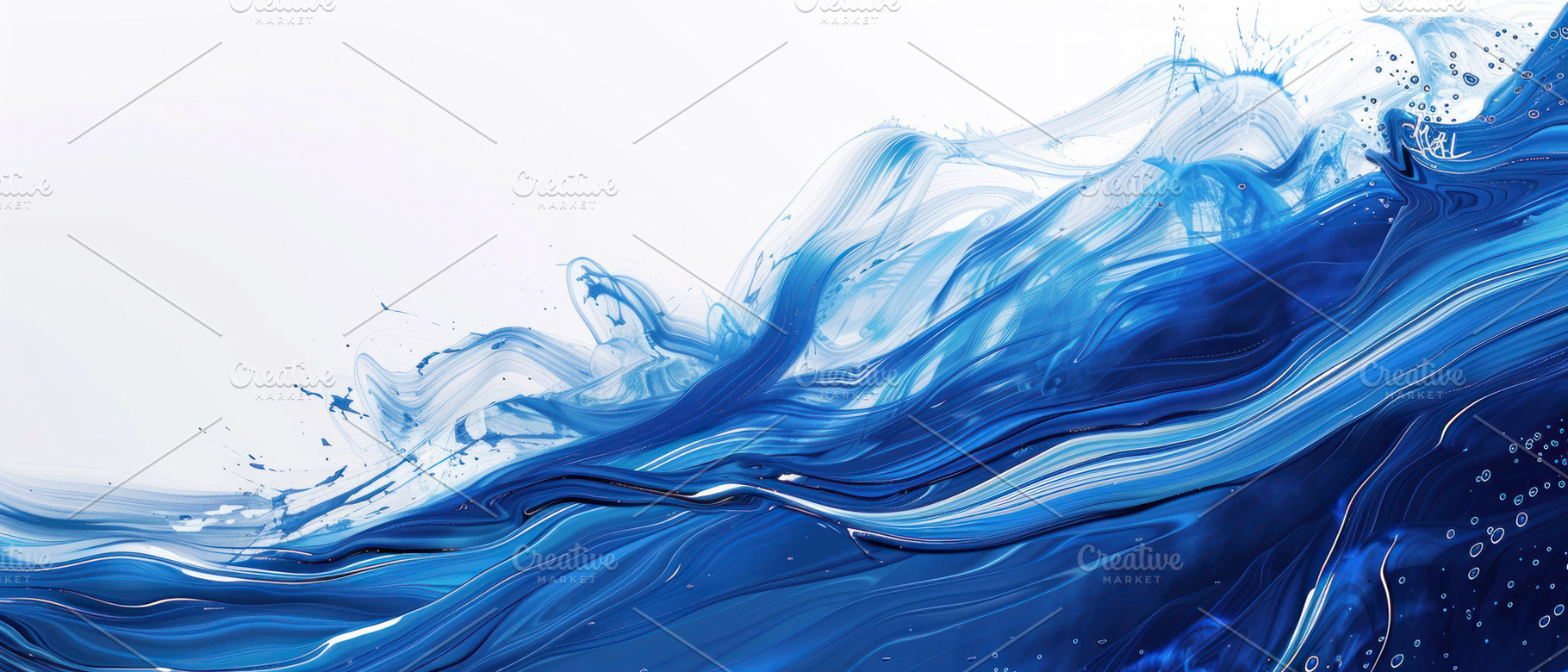 Vivid blue silk material with fluid, a Photo by LOGOCREATIVE