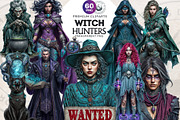 Witch hunters clipart Set, a Person Illustration by ThatsDesignArt (Thumbnail 1 of 10)