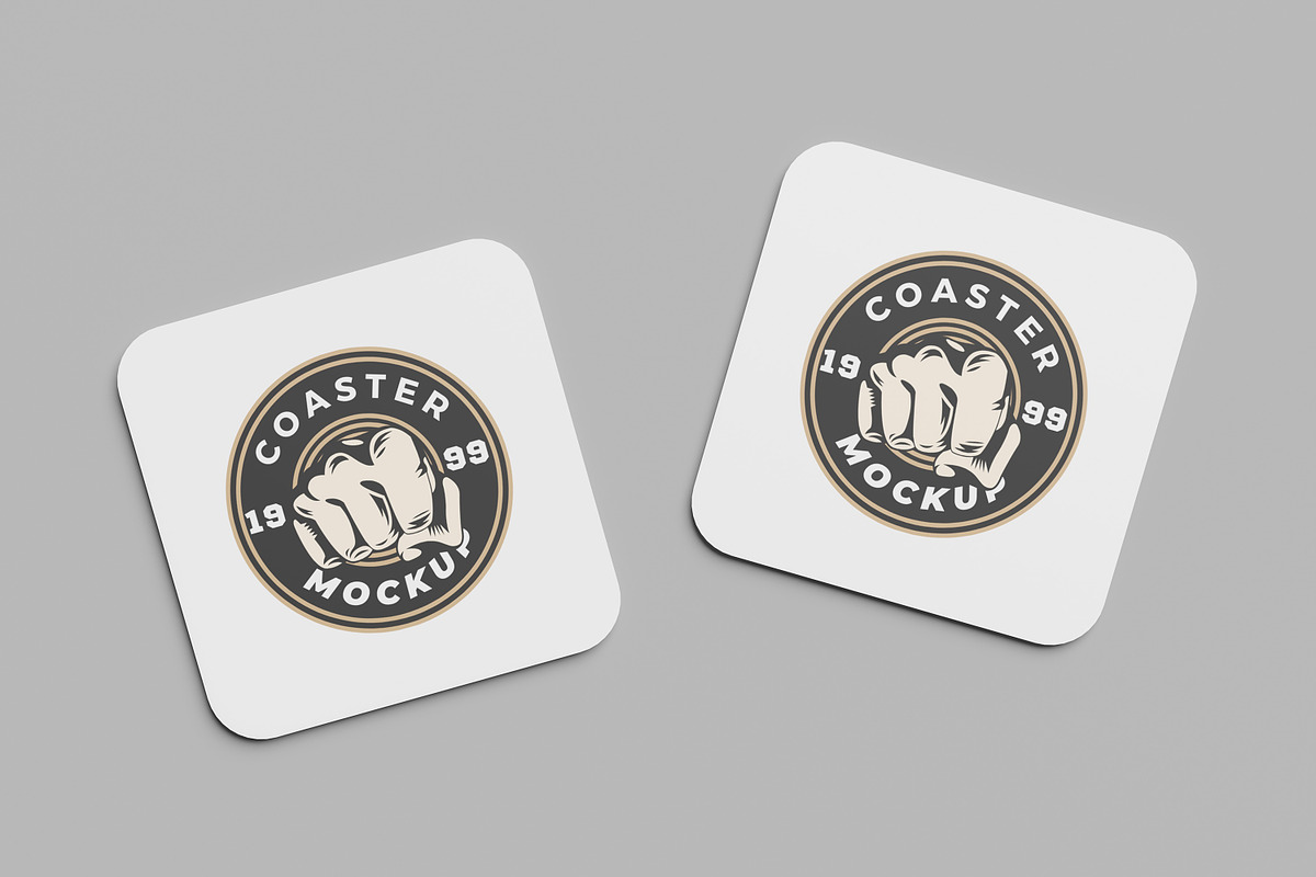 Coaster Mockup, an Advertising Mockup by Difa Design (Photo 4 of 5)