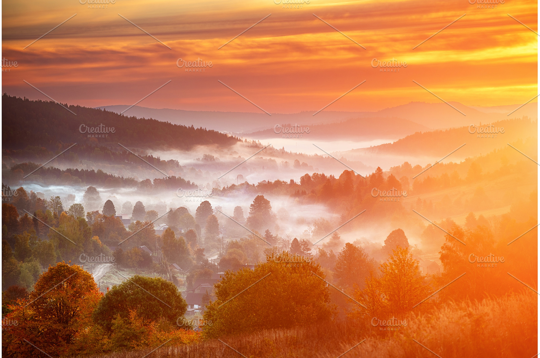 Morning mountain landscape, autumn, a Nature Photo by Nature and travel