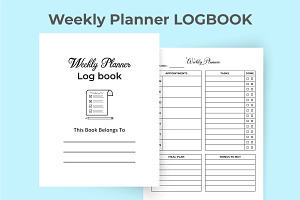 Weekly Planner KDP Interior Log Book