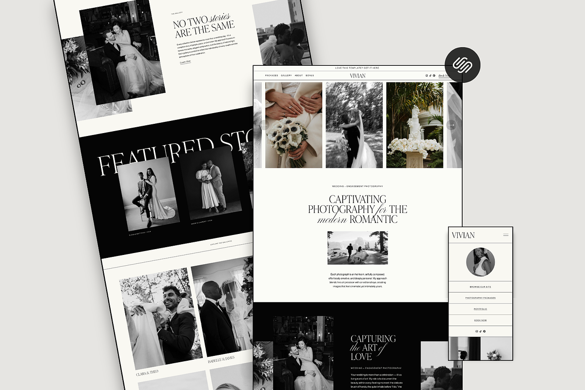 Website Template Squarespace: Vivian, a Squarespace Template by Candor Templates (Photo 2 of 13)