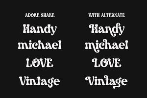 Adore Shake - Retro Serif Font