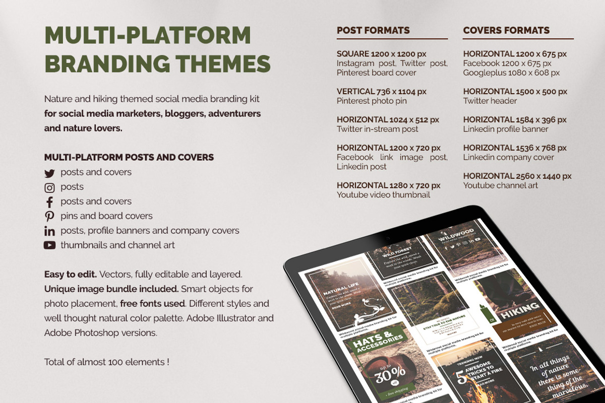 WildWood | Social Media Value Pack, a Social Media Template by Mikko Lemola (Photo 2 of 6)