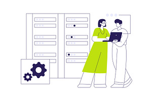 Big data isolated cartoon vector, an Education Illustration by Visual Generation