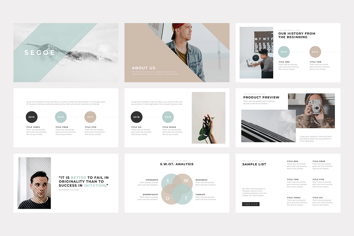 Segoe Minimal PowerPoint Template, a Presentation Template by slidequest (Photo 2 of 18)