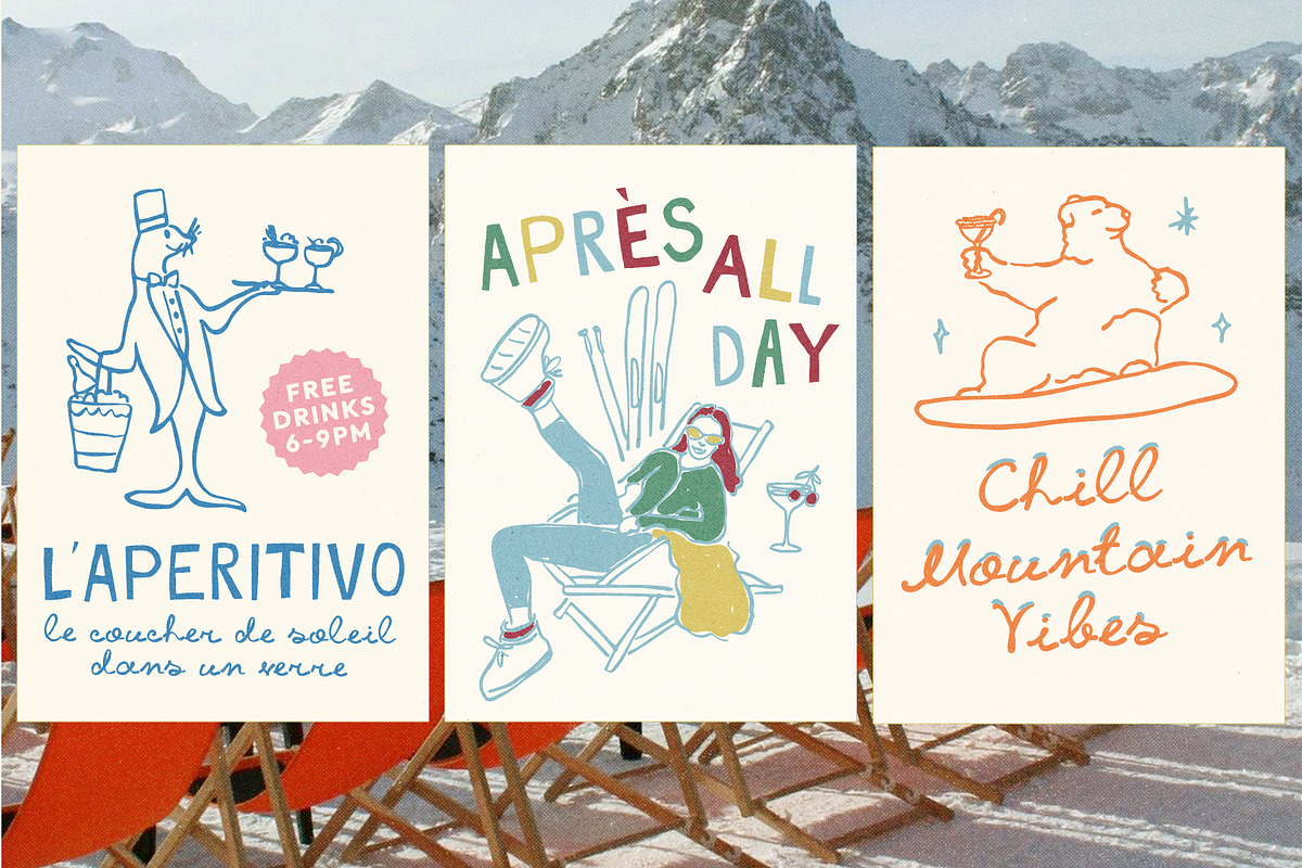 Hand-drawn Après-Ski Clipart Bundle, a Seasonal Illustration by Ayya Studio (Photo 8 of 11)