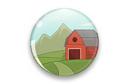 Red barn Building landscaped vector, a Work Illustration by zyxroun shop (Thumbnail 3 of 3)