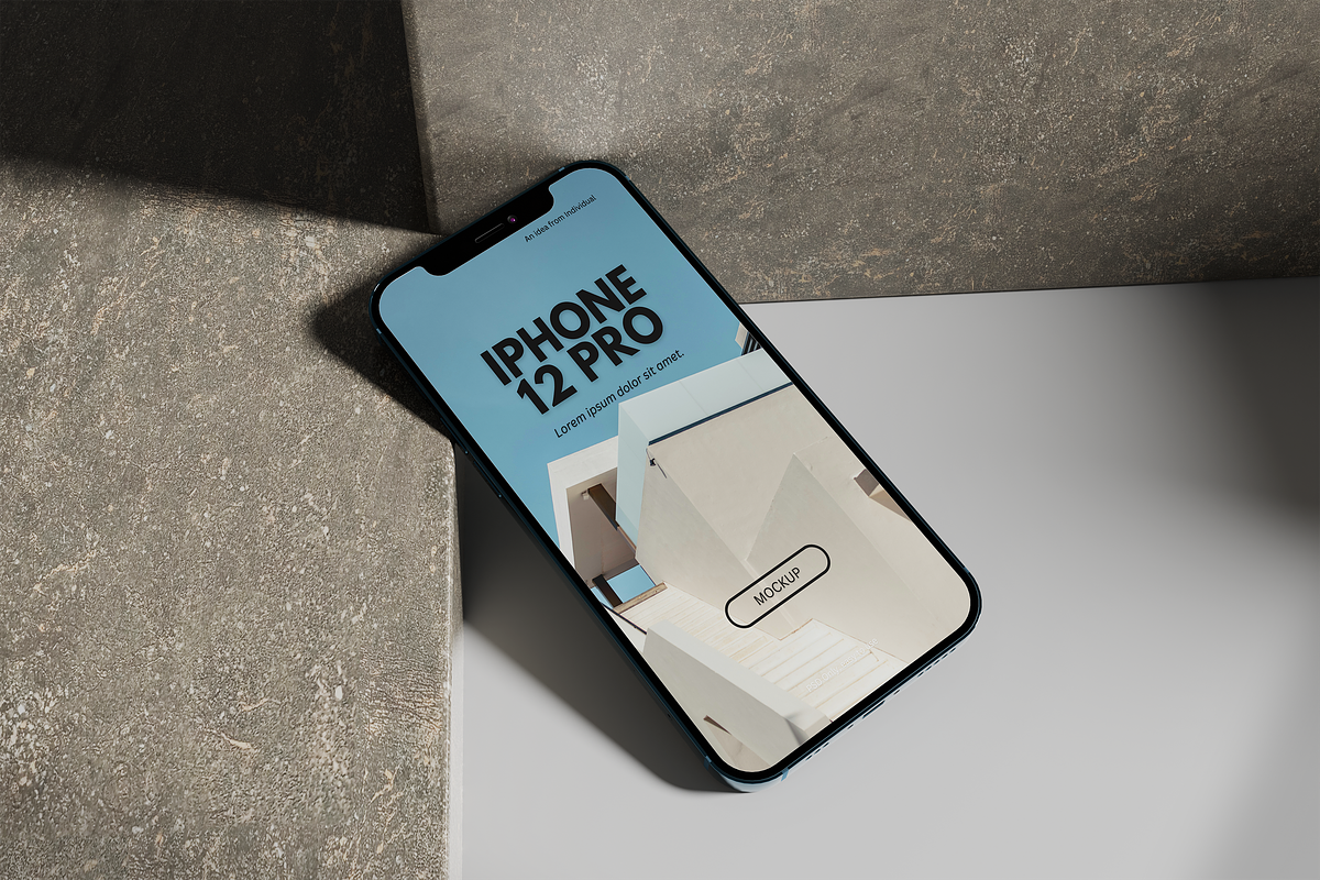 iPhone 12 Pro Mockup, an iPhone Mockup by xavier_studio (Photo 4 of 5)