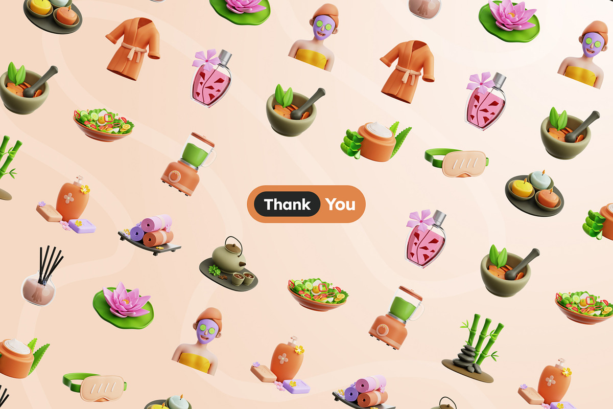 Beauty Spa 3D Icons, an Object 3D Model by Rakata Studio (Photo 6 of 7)