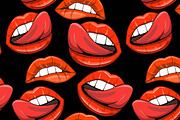 Vector set with sexy lips, a Graphic by lycka (Thumbnail 3 of 5)