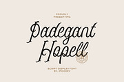 Padegant Hopell, a Script Font by Imoodev (Thumbnail 1 of 5)