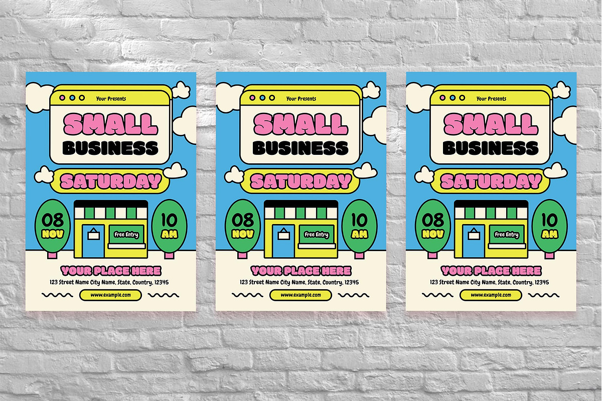Small Business Saturday Flyer Set, a Flyer Template by Aiyari Graphic (Photo 3 of 3)