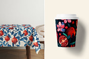 Blue Pomegranates Patterns, a Pattern Graphic by Ninterints (Thumbnail 7 of 19)