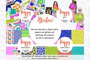 Retro Clip Art Scene | Hippie Image, a Decorative Illustration by GlamArtZhanna (Thumbnail 3 of 3)