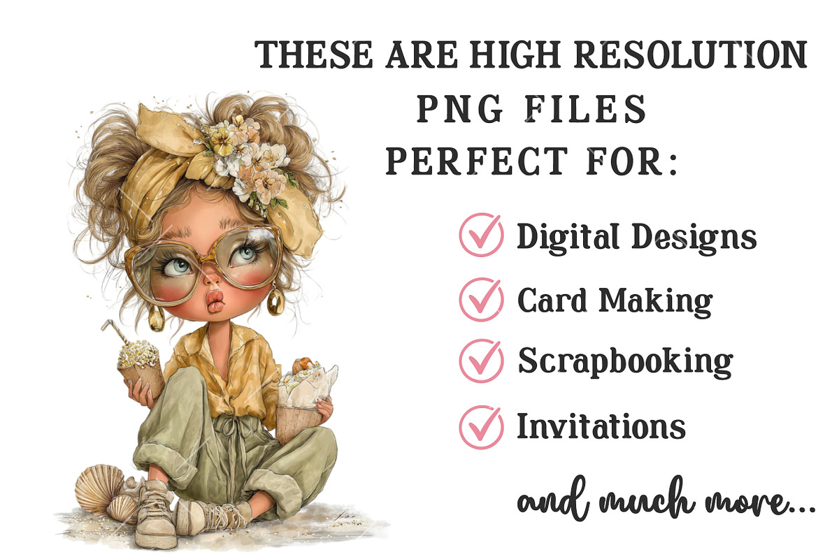 Summer Kids PNG Clipart Bundle, a Seasonal Illustration by OK Design (Photo 6 of 6)